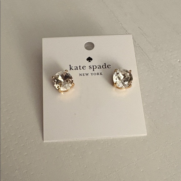 kate spade Jewelry - Kate Spade Gold Diamond Stud gumdrop earrings NWT